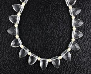 เครื่องประดับอัญมณีควอตซ์คริสตัลสีขาวธรรมชาติคุณภาพสูงแบบครึ่งรูปมาร์คีนแฮนด์เมดสำหรับเครื่องประดับอัญมณีหลวม - Product Image 2