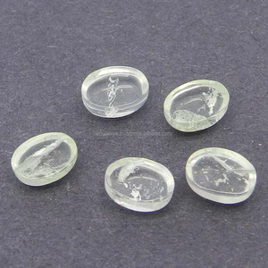 แก้วทรงวงรีทรงเหลี่ยมสำหรับน้ำ7x5มม. 0.79อัญมณีสีขาว/สีเขียวธรรมชาติใช้ทำเครื่องประดับ - Product Image 2