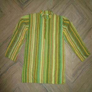 LAXMANS Kurta Étnica India de Algodón a Rayas para Verano, Diseño de Mantra Hindú, Servicio OEM, Unisex, Varios Colores, Exportación - Product Image 3