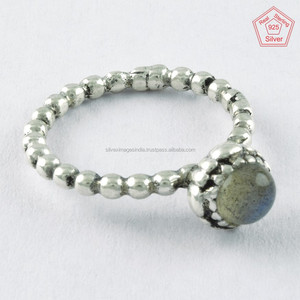 แหวนเงินสเตอร์ลิง925กับหินลาบราดอไรต์ขายส่ง-ส่งออกเครื่องประดับเงินสำหรับงานแต่งงาน - Product Image 2
