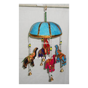 Tapisserie indienne Rajasthani, grand tissu suspendu au mur - Product Image 1