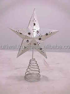 Nickel Star Christmas <b>Tree</b> Topper <b>Tree</b> <b>Ornament</b> Holiday Decoration - Product Image 2