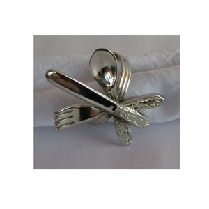 แหวนผ้าเช็ดปากสุดหรูห่วงผ้าเช็ดปากโลหะรูปแมลงปอทำจากวัสดุโลหะห่วงใส่ผ้าเช็ดปาก - Product Image 5