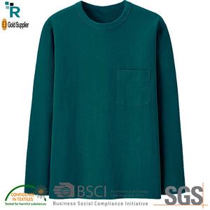 100% Cotton Spandex Top Selling Unisex Heavyweight Solid T-<b>Shirt</b> Plus Size <b>Men's</b> Full Dyed <b>Stripe</b> <b>Long</b> <b>Sleeve</b> Winter <b>Shirts</b> - Product Image 2