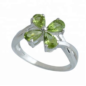 Beautiful Green Peridot Gemstone 925 Sterling Silver Prong <b>Set</b> <b>Ring</b> Jewelry Silver Plated Fashionable <b>Ring</b> For Wedding Gift. - Product Image 2