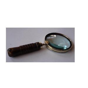 Lupa con Mango de Incrustaciones de Hueso para Hombre, Espejo de Latón Pulido, Pieza Metálica de Regalo, Lupa con Incrustaciones de Hueso - Product Image 3