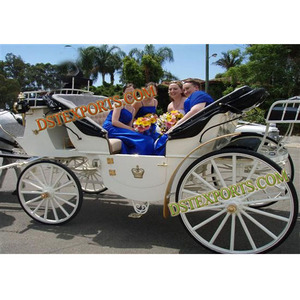 Fabricante de carruajes Victoria blancos modernos, carruajes tirados por caballos con estilo real, hermoso carruaje de turista - Product Image 1