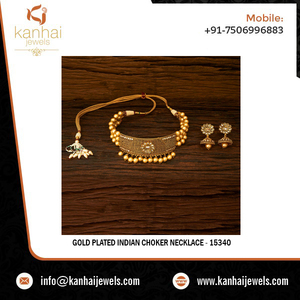Indien plaqué or collier court/ras-du-cou-15340 - Product Image 2