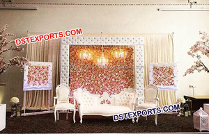 Paneles de cuero copetudo para decoraciones de bodas Muebles de cuero elegantes para organizar el matrimonio - Product Image 3