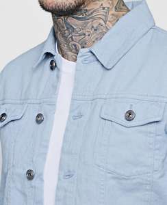 Venta caliente Unisex personalizado Slim Fit chaqueta de mezclilla de manga larga capucha de talla grande botón decoración Patchwork moda Jean diseño - Product Image 1