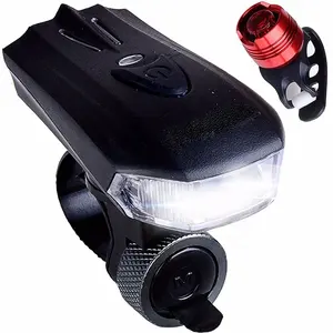 Bike Light Set Cree LED 400LM Head Tail Waterproof Battery Front Rear Light Torch with Bracket Handlebar Seatpost Bicycle light