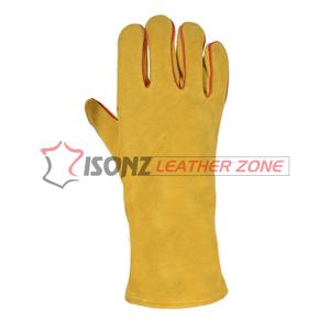 XL Size <b>Tig</b> Safety <b>Gloves</b> Cow Split Leather Heat Resistant Anti-Cut Anti-Slip with Anti-Impact Function for Work - Product Image 6