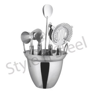 Frutero de acero inoxidable, tazón barato, multifuncional, plateado, acero inoxidable, nuevo diseño, juegos de bar para el hogar, a la venta, coctelera - Product Image 2