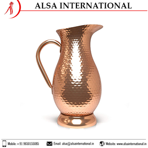 Pichet à eau en cuivre pur personnalisé de haute qualité, en vrac, prix de gros, théières et bouilloires - Product Image 5