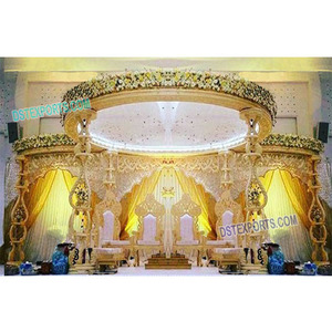Mandap de Madera Tallado a Mano para Bodas, Mandaps de Madera para Bodas Hindúes, Nuevo Diseño de Mandap de Madera de Teca, Decoración de Bodas, Suiza - Product Image 1