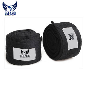Cinta de algodón Vendaje de boxeo Envolturas de mano Logotipo personalizado impreso para MMA Muay Thai Kickboxing - Product Image 4