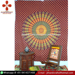 Tapisserie Mandala Paon, Fabricant et Fournisseur Indien - Product Image 1