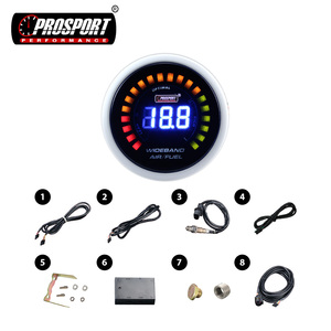 52mm CE large bande numérique bleu LED Auto AFR compteur Kit nouvel état air carburant rapport jauge - Product Image 4