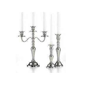 Candélabre en argent à 3 bras en aluminium de haute qualité pour la décoration de la maison et du bureau. - Product Image 5