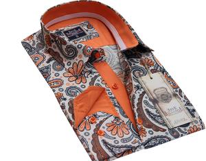 กองทัพเรือ Paisley สีส้มคอ - Product Image 1