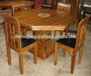 Mesa de comedor industrial de madera, muebles de alta calidad - Product Image 1