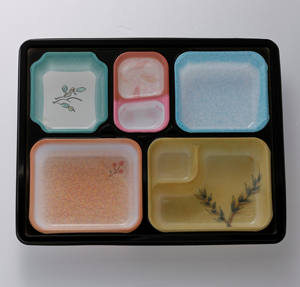 Magnifique boîte à lunch en papier japonais jetable sushi restaurant boîtes à emporter papier emballage alimentaire rectangle - Product Image 4