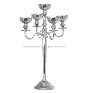 New Handmade Custom Size Decorative <b>Metal</b> Candelabra with Flower <b>Bowl</b> for Weddings & Christmas Home Decoration - Product Image 2