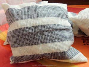 Vintage 100% lin lin gaufré housse de coussin imprimé rayé taies d'oreiller pour hôtel maison Portable tissé noël coton - Product Image 5