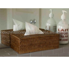 Vietnam Hand Woven Rectangle <b>Rattan</b> <b>Tissue</b> <b>Box</b> <b>Cover</b> - Product Image 2