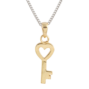 Belles clés breloques en argent sterling 925 plaqué or accessoires bijoux - Product Image 1