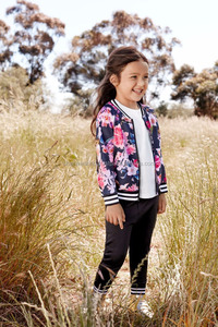 Floral Printed Design <b>Plus</b> <b>Size</b> Women's Padded Bomber <b>Jacket</b> Winter Satin <b>Waterproof</b> Wholesale - Product Image 5