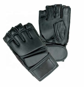 100% gros respirant demi doigt gants de boxe haut de gamme personnalisé combat coup de pied gant de boxe en cuir PU MMA gants de poinçonnage - Product Image 1