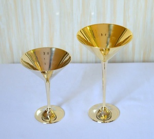 Shiny Polish Brass Wine <b>Goblets</b> Premium Quality Shiny Polish Fancy Wine Drinking <b>Goblet</b> Wine Cups Vintage Classic Look <b>Goblet</b> - Product Image 2