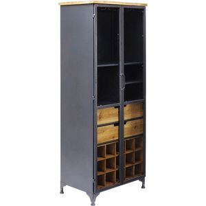 Étagère industrielle en bois de manguier et fer Jodhpur Vitrine de meubles de salon pour bibliothèque et rangement de vaisselle - Product Image 2