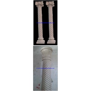 เสาหินอ่อนเวโรนาซาฮาราสีเบจครีมแบบกลวงสำหรับภายนอกอาคาร - Product Image 1