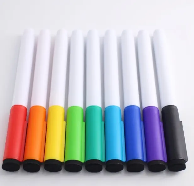 Beste Fijne Tip Custom Logo Magnetische Zwarte Whiteboard Marker Voor Whiteboard