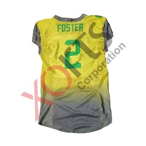 Maillot de football américain personnalisé grande taille vêtements de sport respirants avec dernière conception et impression par sublimation maillot de collège - Product Image 1