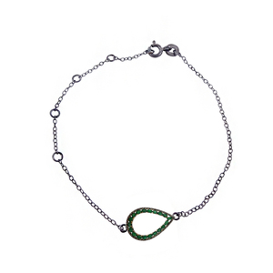 สร้อยข้อมือกำไลข้อมือเงิน925มรกต - Product Image 1