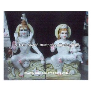 White Marble Beautiful Shiva Parvati Statue - Product Image 1