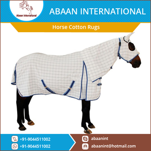 Couverture de cheval en coton avec capuche, drap de stalle léger avec couvre-cou intégral - Product Image 5