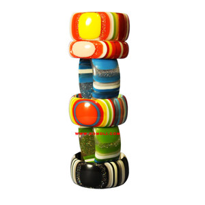 Purple lines custom jewelry wholesale resin <b>wooden</b> bracelet <b>bangle</b> - Product Image 4