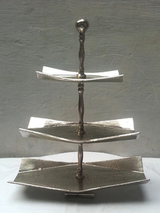 Soporte de METAL dorado para pastel de boda, soporte para fruta - Product Image 3