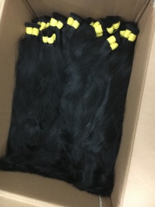 Vendeur de cheveux 100% humains de bébé cheveux vierges Remy cheveux soyeux et droits 10-30 pouces pas pour le blanchiment - Product Image 2