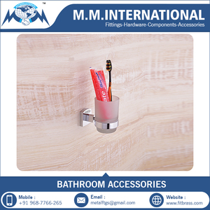 Porte-brosse à dents mural en métal écologique en deux parties - Product Image 2