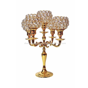 <b>Tall</b> Crystal Wedding <b>Table</b> Centerpiece Silver Candle Holder Candelabra Economical Party Supply Metal <b>Table</b> Decoration - Product Image 2