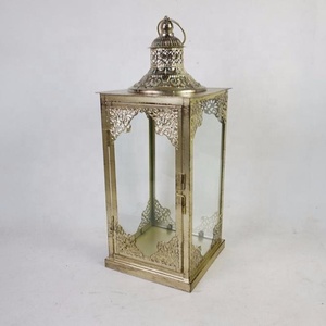 Support de lampe à thé en métal blanc avec collections de cadeaux de détail en dentelle faites à la main pour les décorations de mariage et de Noël - Product Image 3