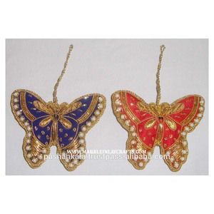 Unique Design Handmade Butterfly Shape Embroidery Ornaments - Product Image 1