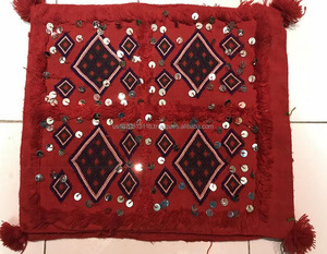 Top Quality Handwoven Handira Wool <b>Cushions</b> with <b>Sequins</b> - Product Image 1