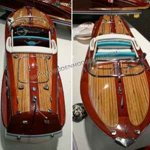Bateau en bois RIVA ARISSTON, modèle de petite taille, artisanat du VIETNAM, - Product Image 2