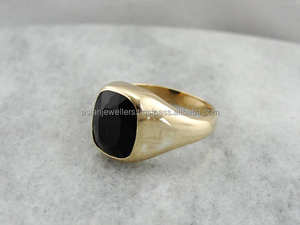Handmade Men's Gemstone Ring Natural Black Onyx 925 Sterling Silver Fine <b>Jewelry</b> - Product Image 2